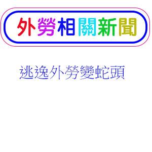 逃逸外勞變蛇頭