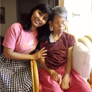 左營曾小姐家外勞蘇卡西,以服務5年多雇主滿意